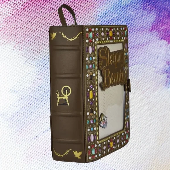 Loungefly Disney Princess Sleeping Beauty Pin Trader Collector Backpack - Picture 4 of 7